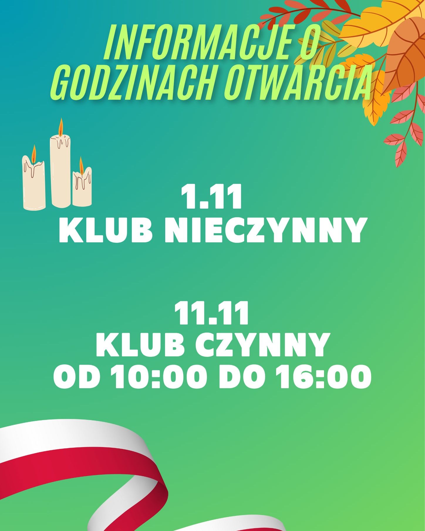 Swieto godziny otwarcia